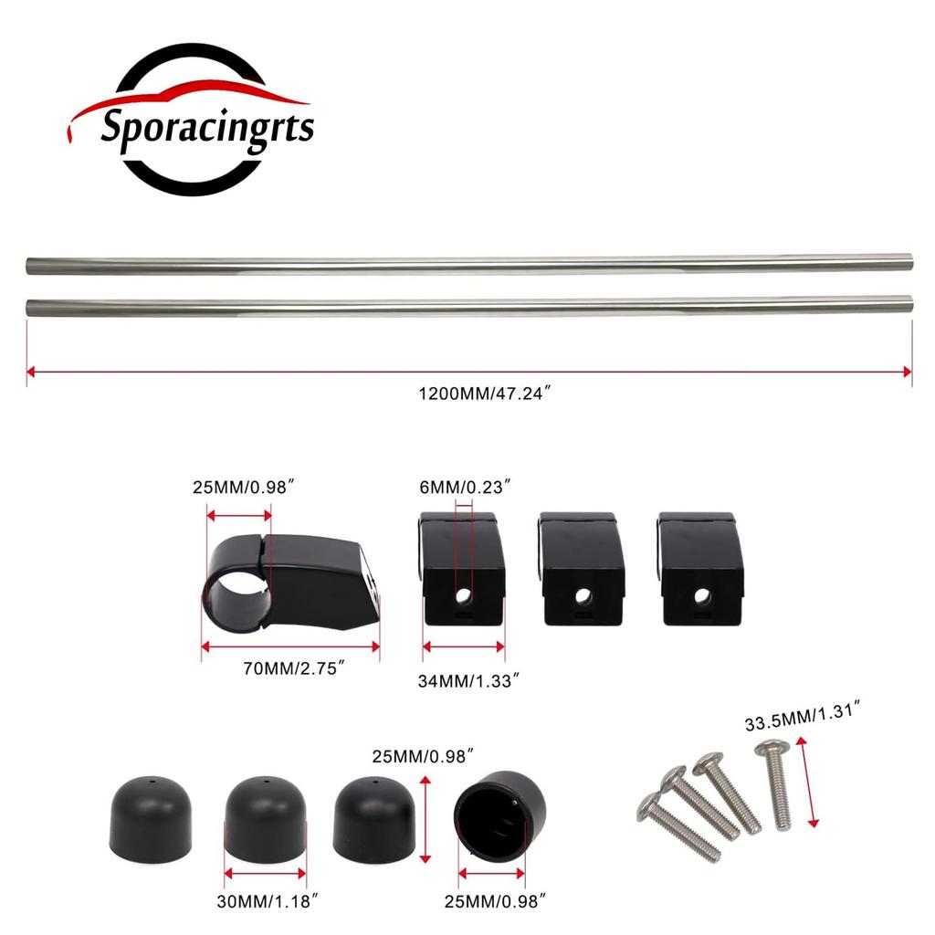 Sporacingrts Indoor Car Carrier Side Cross Left and Right Car Compatible Every Wagon Vamos Hobio Atrai Wagon Bars, Bars, Ride, Set, Storage, with