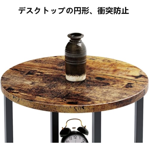 ZXD Side Table, Coffee Table, Bedside Table, Living Room Side Table, Sofa, Folding, 33cm Wide x 33cm Deep x 40cm High, Gray Texture