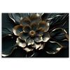 Canvas Print, 3D Golden Glamour Flower