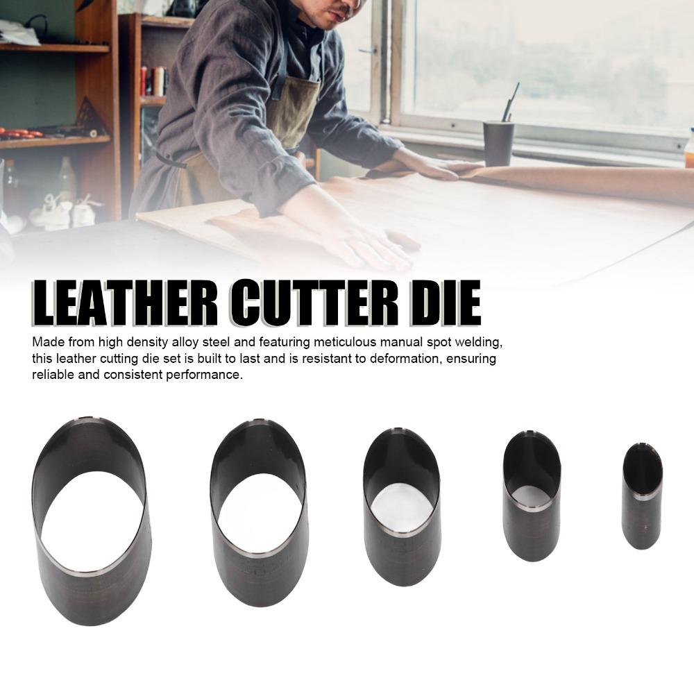 5Pcs Steel Leather Cutting Dies Hollow Hollow Punch Cutter  For Handmade DIY Leather Craft