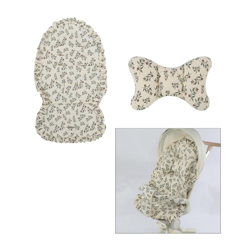 Upgrades Baby Carriage Cushions Not Slip Padding Comfortable Seat Cover Easy Cleaning Suitable for Various Strollers