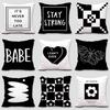 Black Luxury Pillow Cover, Sofa Cushion Cover, Dormitory Bedroom Pillow Cover, Pillowcase, Square Home Decoration