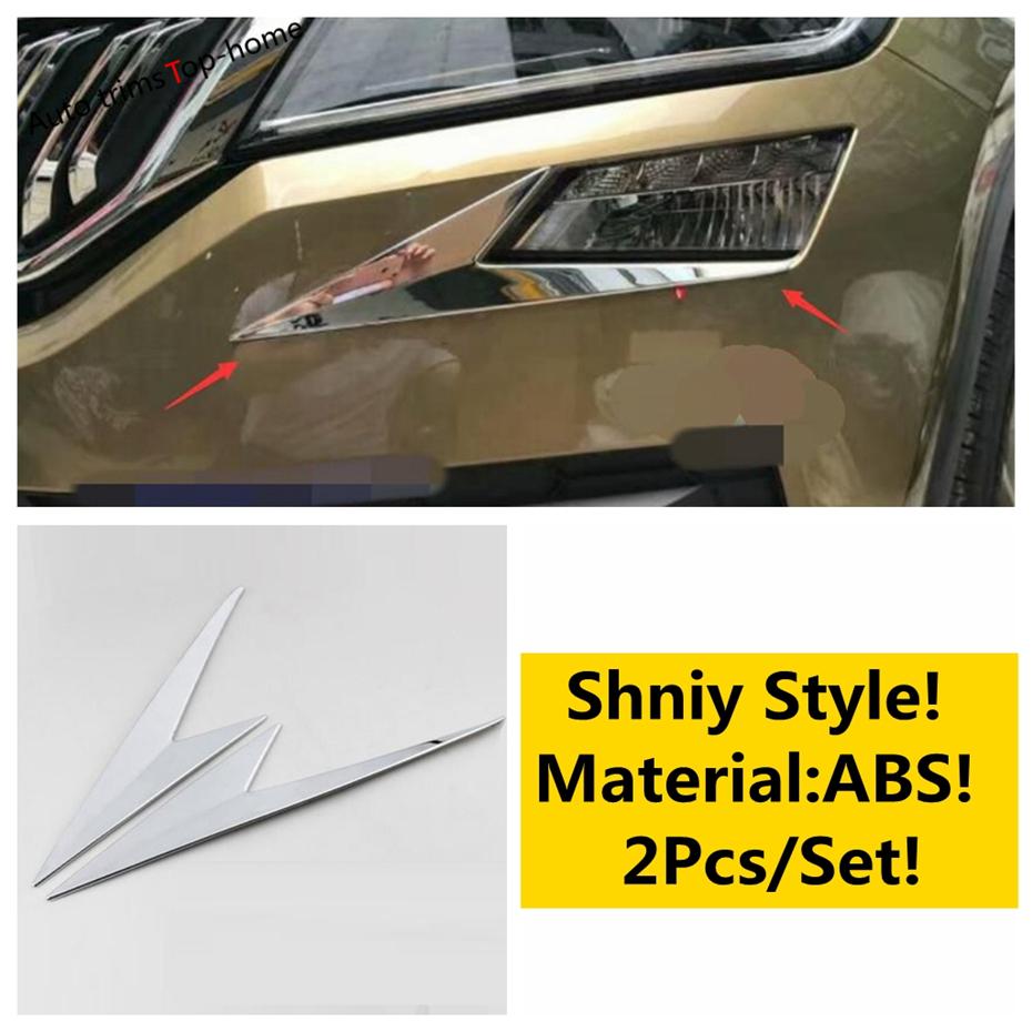 ABS Chrome Rearview Mirror Front Fog Light Lamp Eyelid Eyebrow Window Wiper Cover Trim For Skoda Kodiaq 2017 - Accessories