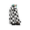 Vans Black and White Checkerboard Faux Fur Stand Collar Zip-Up Jacket VN0A5LJ5705