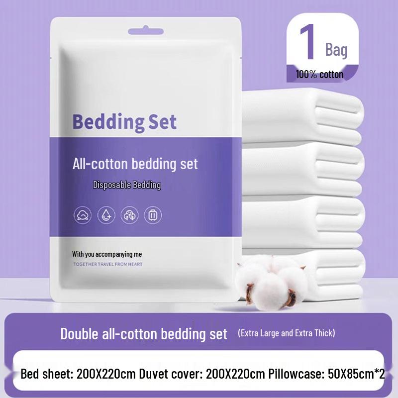 Reise Einweg Doppelbettlaken & Bettbezüge