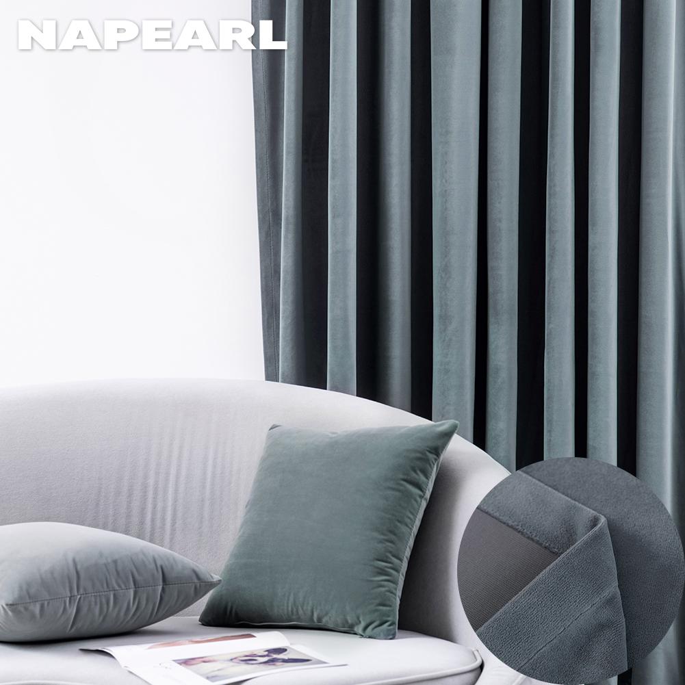 1PC NAPEARL 70-80% Blackout Multiple Solid Color Dyed Curtains For Living Room Bedroom Soft Curtain Home Decor