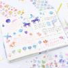 EUSTACE Planner Cute 3D Foil Stamped Stickers for Photo Kids Drift Cherry Space Design Stickers, 10pcs, Scrapbooks, Diaries, Albums, Smartphones, DIY,