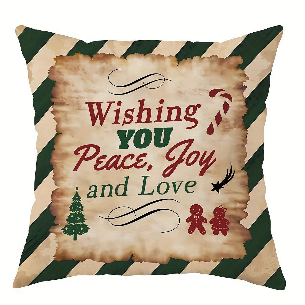 Christmas Day party decoration pillowcase retro style suitable for home room living room sofa cushion cover 45x45cm