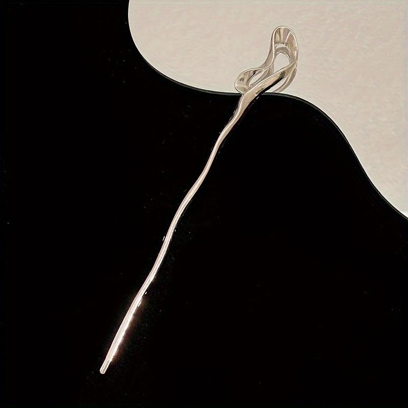 

New Simple and Fashionable Irregular Alloy Hairpin Daily Wearing with Maruko Head Braided Hair Small and Unique Hairpin Hairpin золотистый