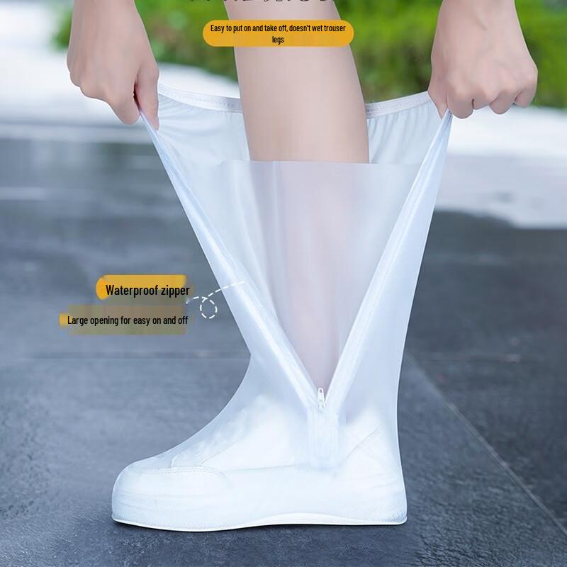 High-Top PVC Waterproof Rain Shoe Covers