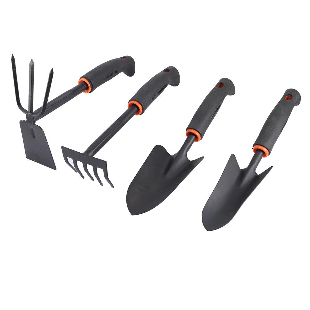 4Pcs Set Thickened Garden Shovel Rake Tool Set Home Gardening Accessories for Flower Planting