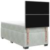 Box Spring Bed with Mattress Light Gray 80 X 200 Cm Velvet
