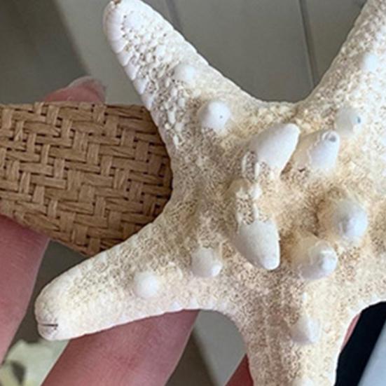 Sponka do vlasů Přírodní sláma 3D design hvězdice Klip na ofinu Stabilní upínací síla Pláž Každodenní život Vlasové doplňky