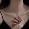 925 Sterling Silver Pearl Necklace - Niche 2025, Clavicle Chain, Light Luxury High-End Design for Women