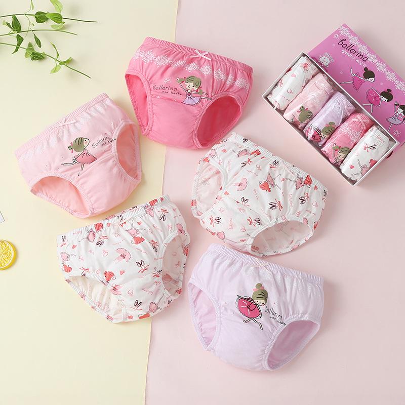 All-Cotton A-Grade Girls' Briefs: No-Wedgie Underwear for Small to Medium Children and Babies