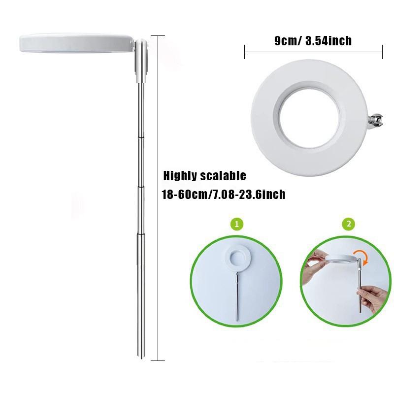 Lumină LED pentru creșterea plantelor, Spectru complet pentru plante de interior, Înălțime reglabilă, Temporizator automat, Tensiune joasă sigură 5V