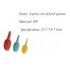 3Pcs/set Plastic Ice Shovel Food Grade Plastic Candy Dessert Grain Flour Measuring Scoop Household Rice Spoon Shovel Gadgets