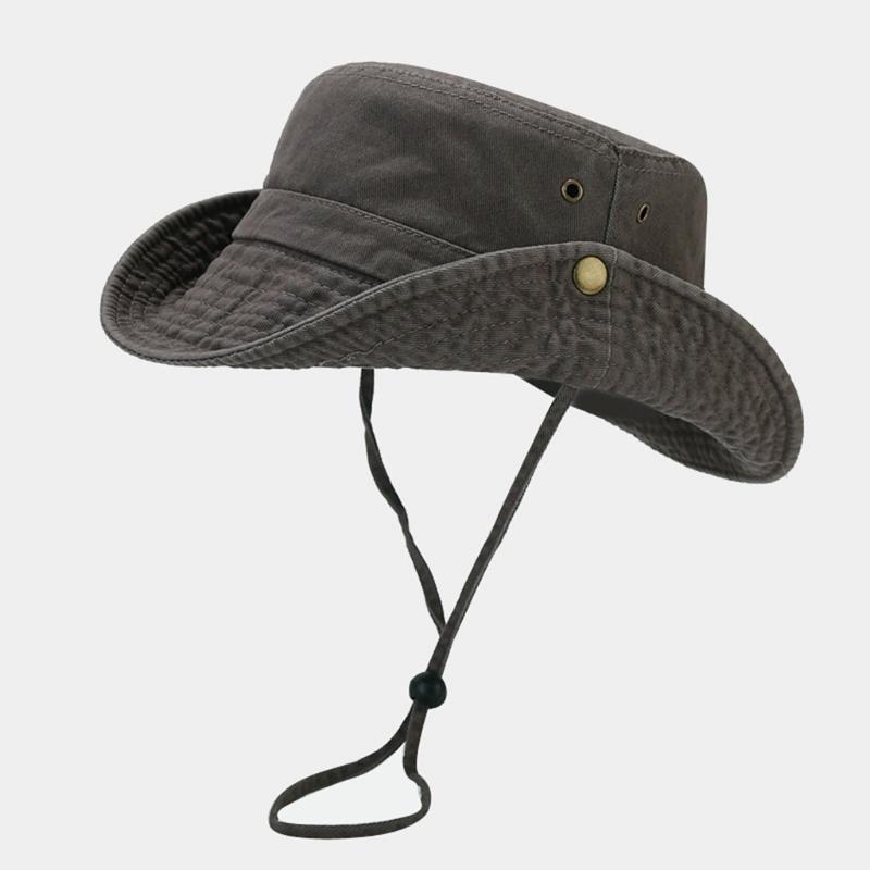 Breathable Cotton Bucket Hat For Outdoor Activity Foldable Sun Protective Unisex Design Fisherman Hat For Women Men