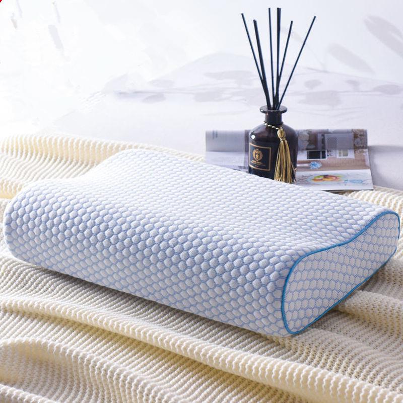 Slow Rebound Memory Foam Cervical Pillow - Air Layer Wave Design for Better Sleep