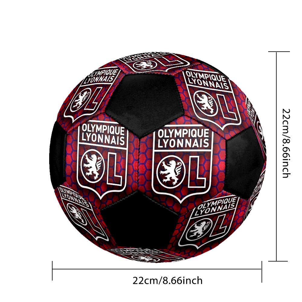 1PC OL poster size 5 soccer ball PrahaIndoor Soccer Ball Colorful All Ages Machine Stitched PVC Competition Ready Durable High-Bounce