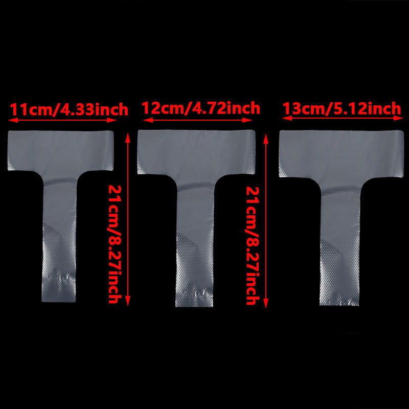 100 Pieces Thick Gusseted TShape Takeout Bags with Snap Closure for Bubble Milk Tea Coffee Food Packaging and Leak Proof Carry