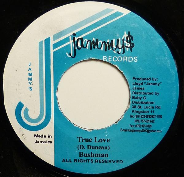 7inch Record BUSHMAN - True Love NONE Jammy's Records Jamaica Reggae, Ska & Dub Used