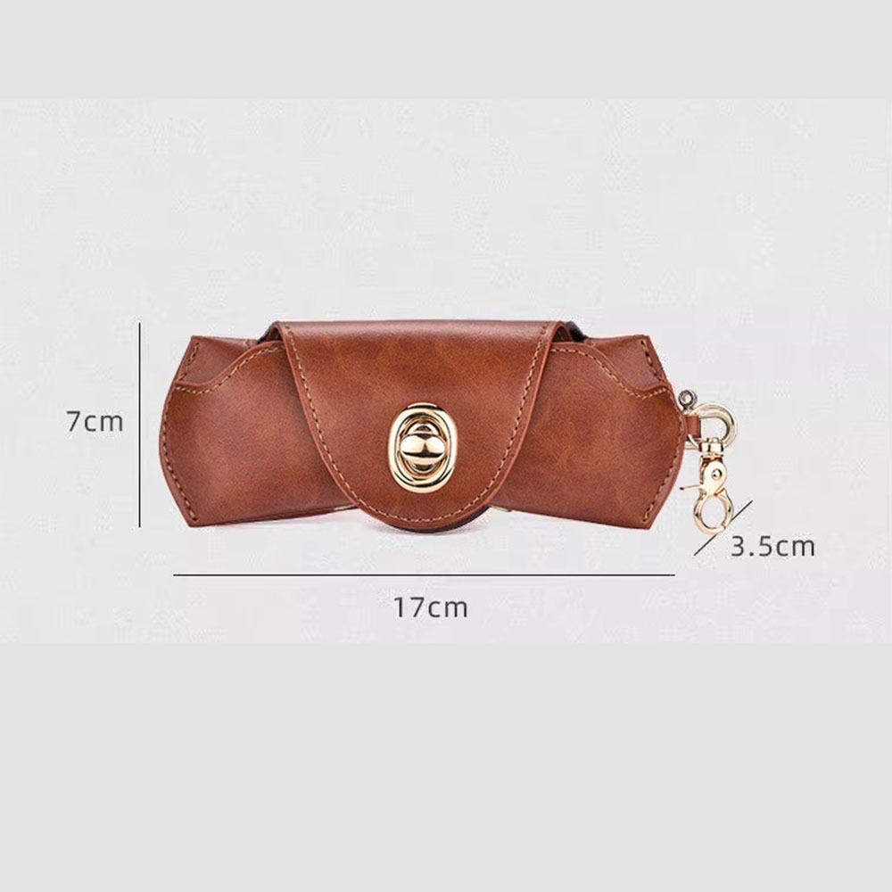 Hanging Neck Glasses Storage Bag Leather Soft Glasses Case Sunglasses Case  Eyeglasses Accessories