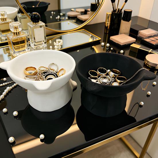 Cute Cat-Shaped Jewelry Tray 3D Printed Trinket Dish