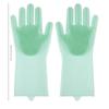 Dishwashing Cleaning Gloves Magic Silicone Rubber Dish Washing Gloves for Household Sponge Scrubber Kitchen Cleaning Tools