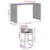 5 Piece Garden Bar Set without Cushions Black PE Rattan Acacia
