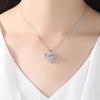 Zircon Heart Necklaces for Women Lover Silver Color Female Pendant Necklace Fashion Neck Chain Jewelry Girlfriend Birthday Gift