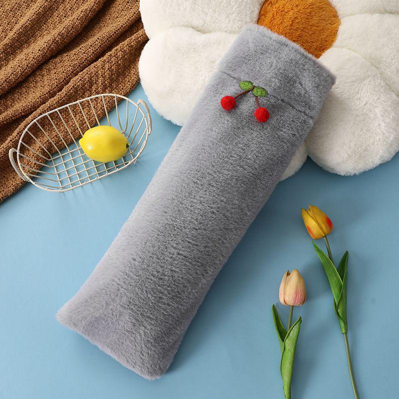 Long Strip Plush Hot Water Bottle with Waist Support and Large Size Cover for Warmth and Comfort