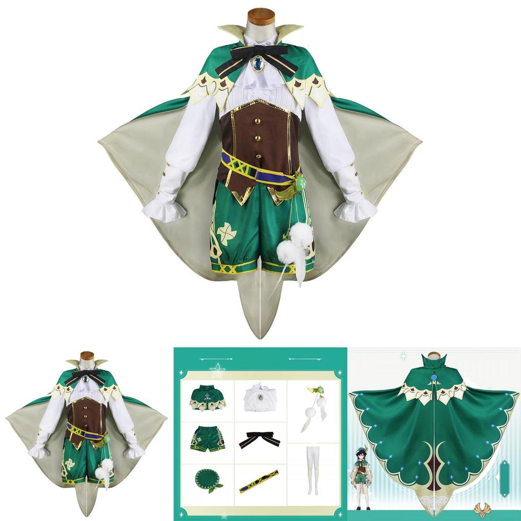 Elegantes Genshin Impact Venti Cosplay Komplettset Kostüm Ideal für erwachsene Frauen