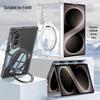 Samsung Fold8 Clear Magnetic Folding Case with Airbag Protection & Invisible Rotating Stand