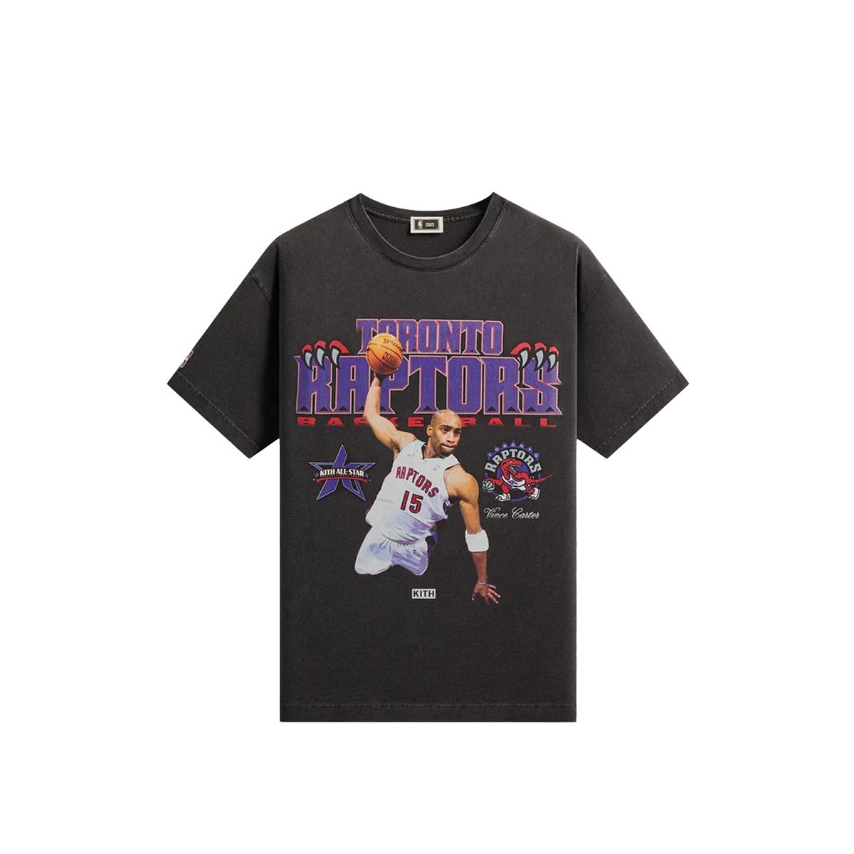 Kith For NBA All-Star Toronto Raptors Vince Carter Vintage Tee Black Men Tops KHM034956-001 M