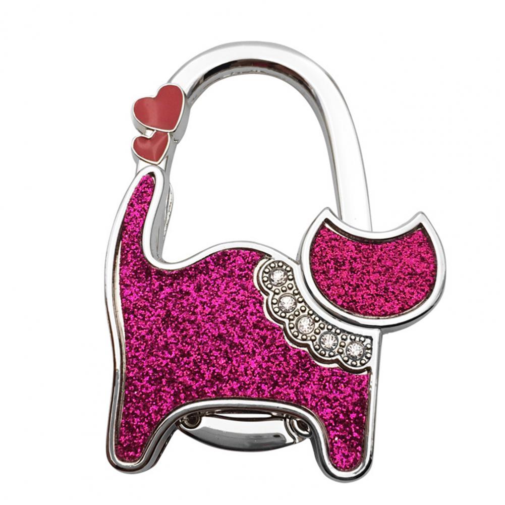 Durable Handbag Hanger Cats Shaped Bag Hanger Folding Non-slip Saving Space Table Purse Rack