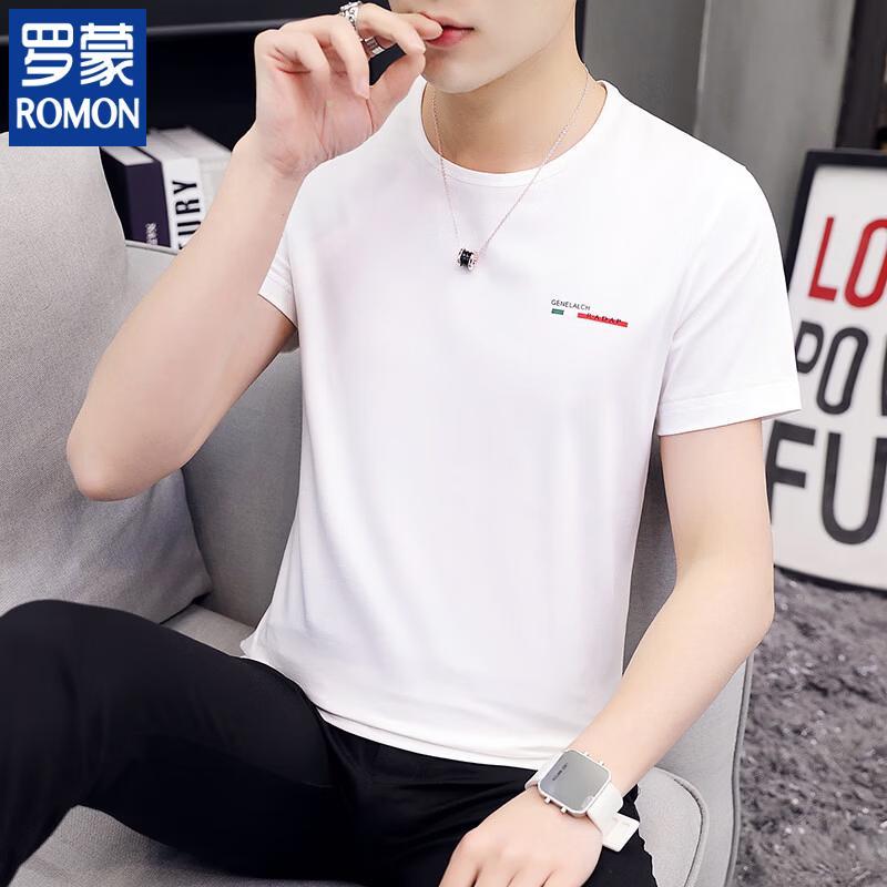 ROMON Men's Slim Fit Short Sleeve Round Neck T-Shirt