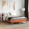 VidaXL Bed Frames and Headboards, Double Bed with Slatted Base, Adult Bed, Bedroom Furniture, Modern, Wax Brown 842609