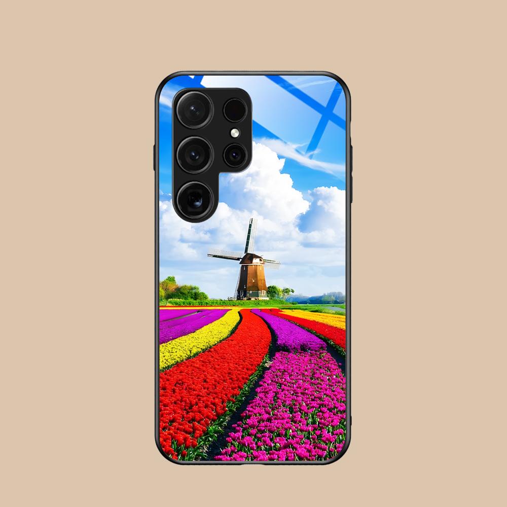 Netherland Dutch Flag Glass Mobile Phone Case for Samsung Galaxy S26 S25 S24 S23 S22 S21 S20 Note20 Plus FE Ultra Colorful Cover