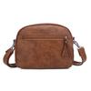Vintage Simple Women Tašky přes rameno Malá kabelka Crossbody Phone Peněženka Pack Měkké PU kožené čtvercové tašky Messenger
