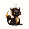 Eyecatching Black Dragon Acrylic Car Charm For Creative Interior Design
