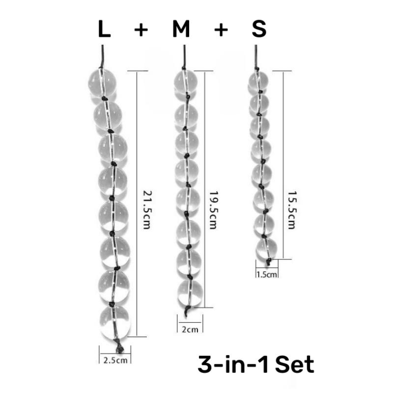 4 Sizes Rear Court Pull Glass Beads Anal Balls Butt Plug Sex Toys For Women Transparent Harem Male And Female Masturbation