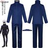 110-3XL Black / Blue Gojo Satoru Cosplay Costume Eye Patch Wigs Glasses Anime Halloween Party Unisex Uniforms
