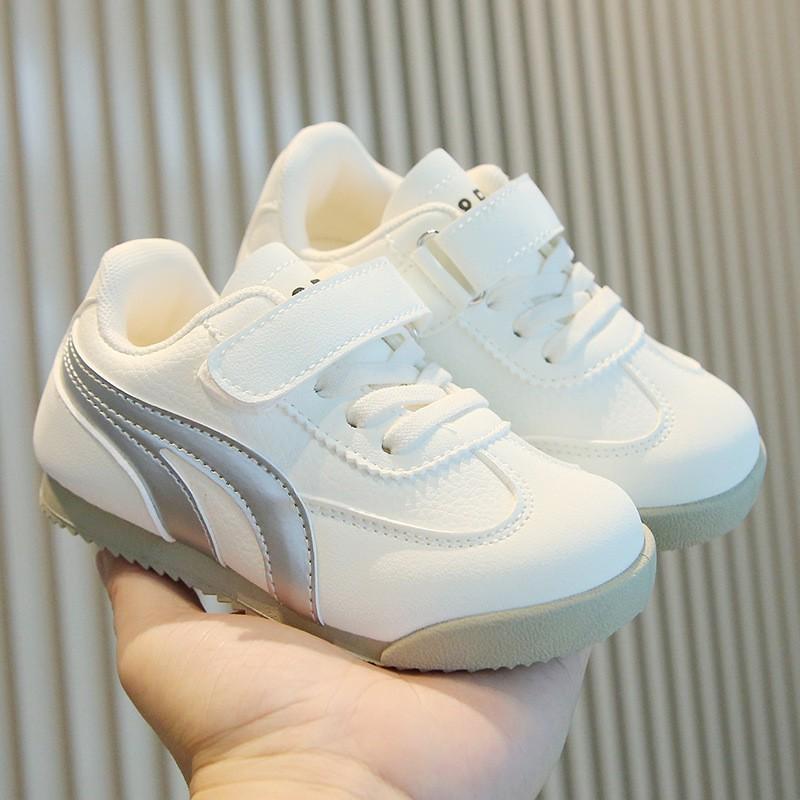 Kids Soft Sole Sneakers Toddlers Children PU Upper PVC Breathable Casual Shoes Boys Girls