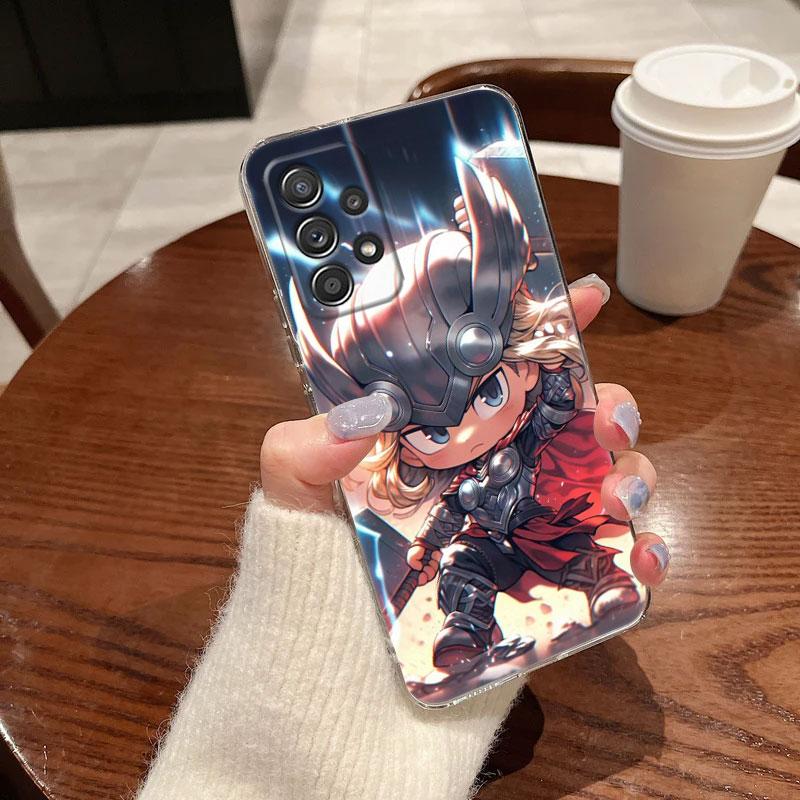

Cartoon Marvel Ironman Black Panther Clear Case For Samsung Galaxy A57 A37 A56 A36 A55 A54 A35 A26 A07 A17 A16 A06 A36 A15 Cover Galaxy A50