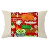 Christmas Simple Print Series Peach Skin Waist Pillowcase Home Sofa Pillowcase Office Pillowcase