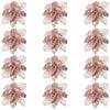 1 set julgransglitter julstjärna blommor ihåliga konstgjorda falska blommor semesterprydnad dekoration julprydnad