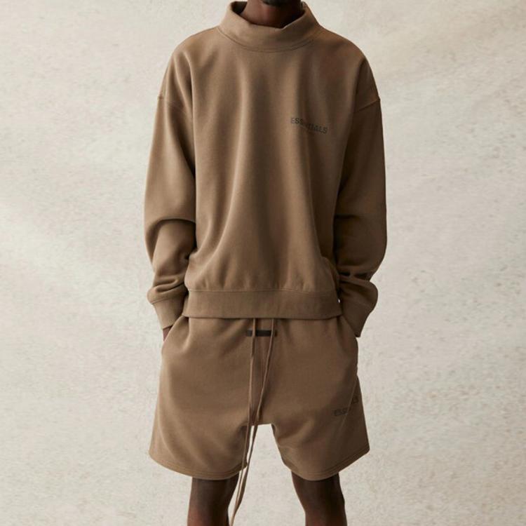 Fear of God Essentials SS21 Толстовка с воротником на флисовой подкладке Топы унисекс — фото 3