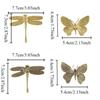 Retro Cabinet Door Knobs Vintage Wardrobe Drawer Pulls Butterfly/Dragonfly Brass Handle  Furniture