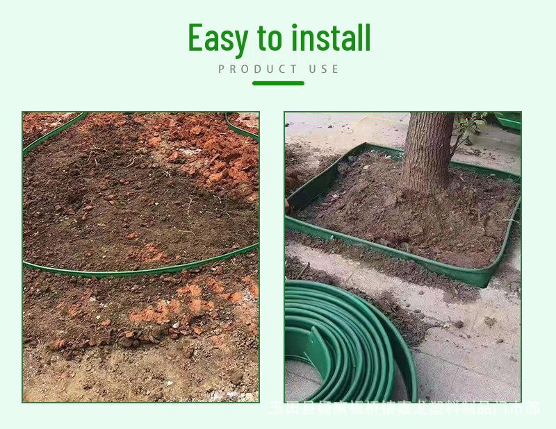 Green Grass Stone Isolation Green Belt: Garden Lawn Divider & Root Barrier